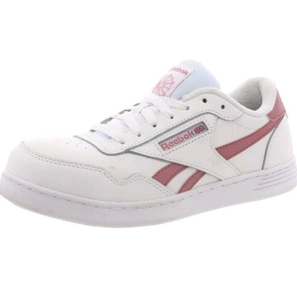 Womens 11.5 Reebok Classic Club Memt Safety Toe Work Sneaker Shoes Leather
